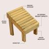 JONATHAN Y STL1004T Saru 11.8″ Traditional Classic Solid Acacia Wood Shower Shaving Foot Stool, Light Teak(Light Teak)