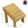 JONATHAN Y STL1004T Saru 11.8″ Traditional Classic Solid Acacia Wood Shower Shaving Foot Stool, Light Teak(Light Teak)