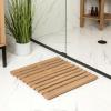 JONATHAN Y Acacia Wood Slat Indoor/Outdoor Bath Mat Natural 20″X32″, Paige Modern Classic for Shower Mat for Bathroom Bathtub, Door, Spa, Sauna or Garden MAT1001A(Light Teak)