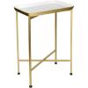 JONATHAN Y END4006B Sterling 26.25″ Industrial Classic Metal Foldable Rectangular End Table and Side Table with Removable Tray Top for Living Room, Bedroom, Office, Bathroom, Gold/White