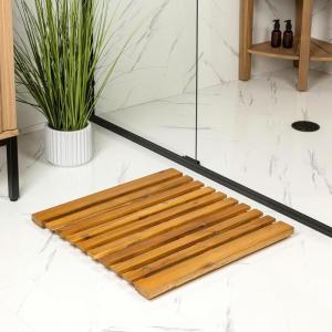 JONATHAN Y Acacia Wood Slat Indoor/Outdoor Bath Mat Natural 20″X32″, Paige Modern Classic for Shower Mat for Bathroom Bathtub, Door, Spa, Sauna or Garden MAT1001A(Natural)