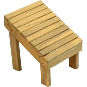 JONATHAN Y STL1004T Saru 11.8″ Traditional Classic Solid Acacia Wood Shower Shaving Foot Stool, Light Teak(Light Teak)
