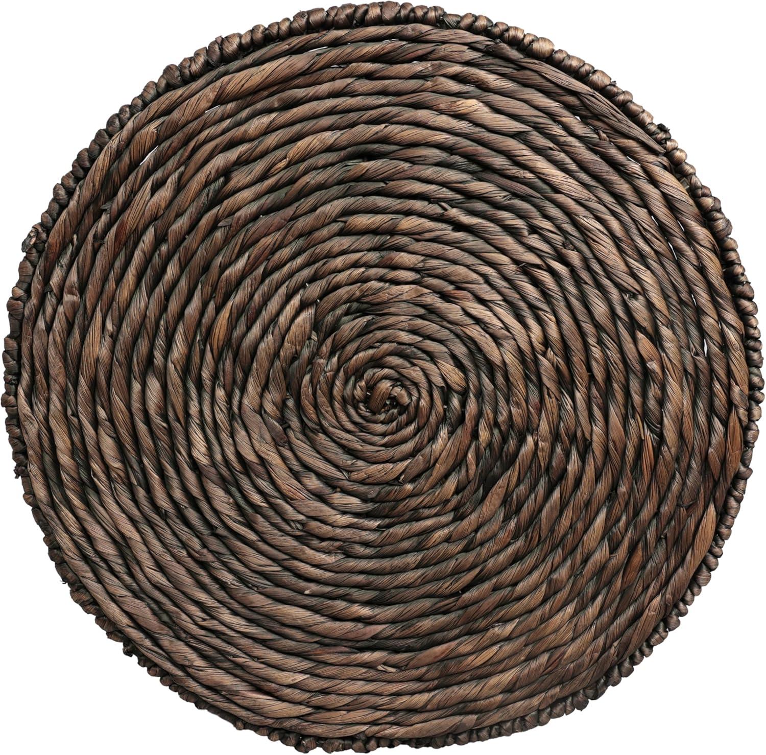 image:imageJONATHAN Y Marisol 1965 Coastal Bohemian Handwoven Water Hyacinth Round Accent Side Table Brown TBL2504BBrown