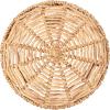 JONATHAN Y Amara 17″ Coastal Bohemian Handwoven Water Hyacinth Round Tripod End Table, Natural (TBL2507A)(Natural)