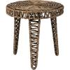 JONATHAN Y Amara 17″ Coastal Bohemian Handwoven Water Hyacinth Round Tripod End Table, Natural (TBL2507A)(Brown)