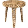 JONATHAN Y Amara 17″ Coastal Bohemian Handwoven Water Hyacinth Round Tripod End Table, Natural (TBL2507A)(Natural)