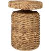 JONATHAN Y Marisol 19.65″ Coastal Bohemian Handwoven Water Hyacinth Round Accent Side Table, Brown (TBL2504B)(Natural)