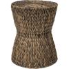JONATHAN Y Natura 15.75″ Coastal Bohemian Handwoven Water Hyacinth Round Hourglass End Table, Natural (TBL2505A)(Brown)