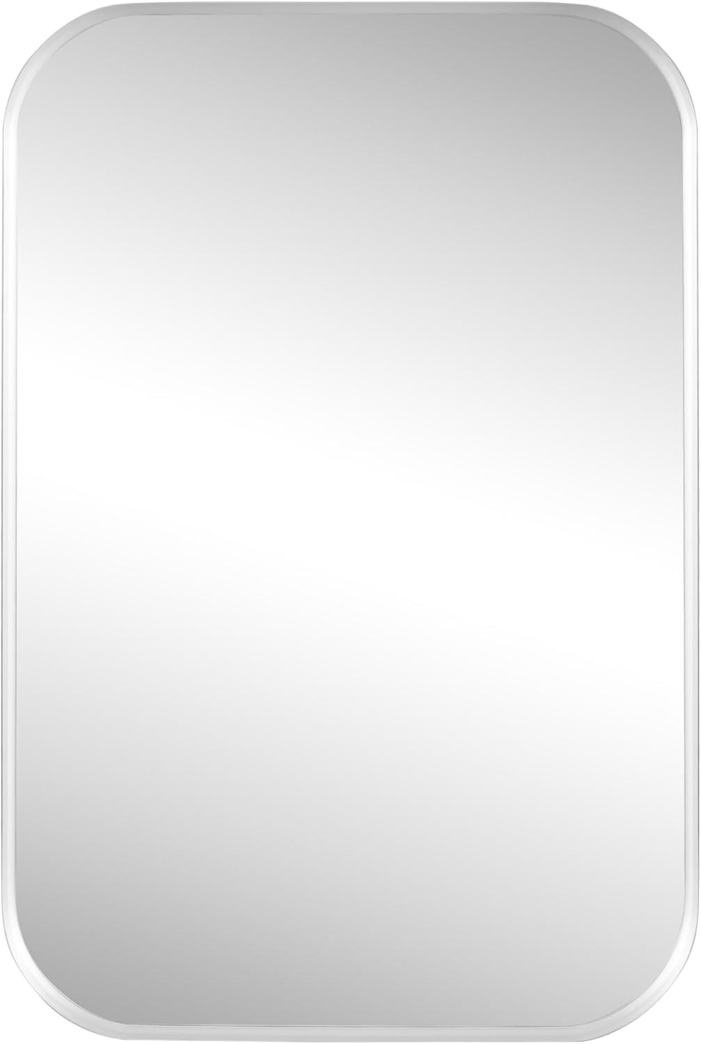 image:imageJONATHAN Y Aleria 24 in W x 36 in H Medium Rounded Rectangular Metal Framed Wall Mounted Mirror Nickel MIR217CNickel