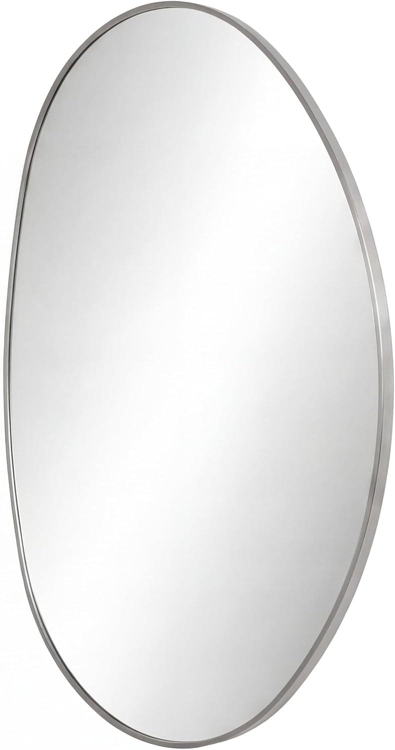 image:imageJONATHAN Y Aurelia 24 in W x 36 in H Medium Irregular Oval Metal Framed Wall Mounted Mirror Gold MIR213ANickel