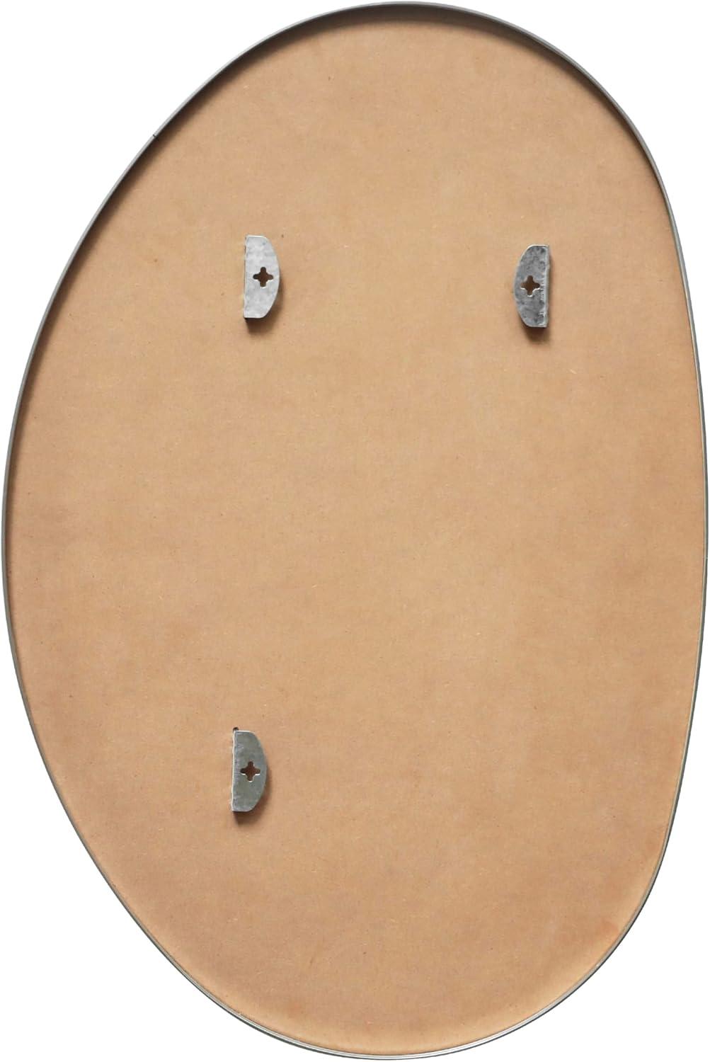 image:imageJONATHAN Y Aurelia 24 in W x 36 in H Medium Irregular Oval Metal Framed Wall Mounted Mirror Gold MIR213ANickel