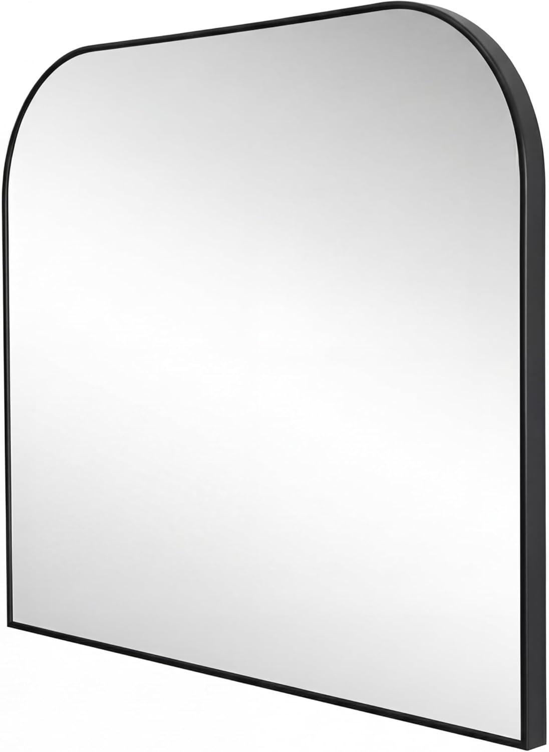 image:imageJONATHAN Y Aveline 38 in W x 32 in H Large Top Arched Rectangular Metal Framed Wall Mounted Mirror Gold MIR210CBlack