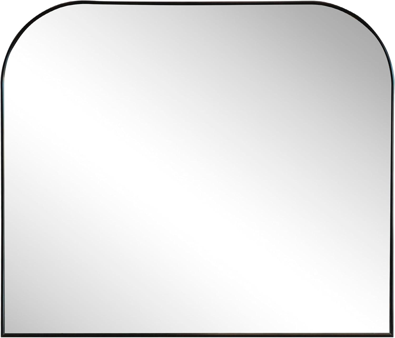image:imageJONATHAN Y Aveline 38 in W x 32 in H Large Top Arched Rectangular Metal Framed Wall Mounted Mirror Gold MIR210CBlack
