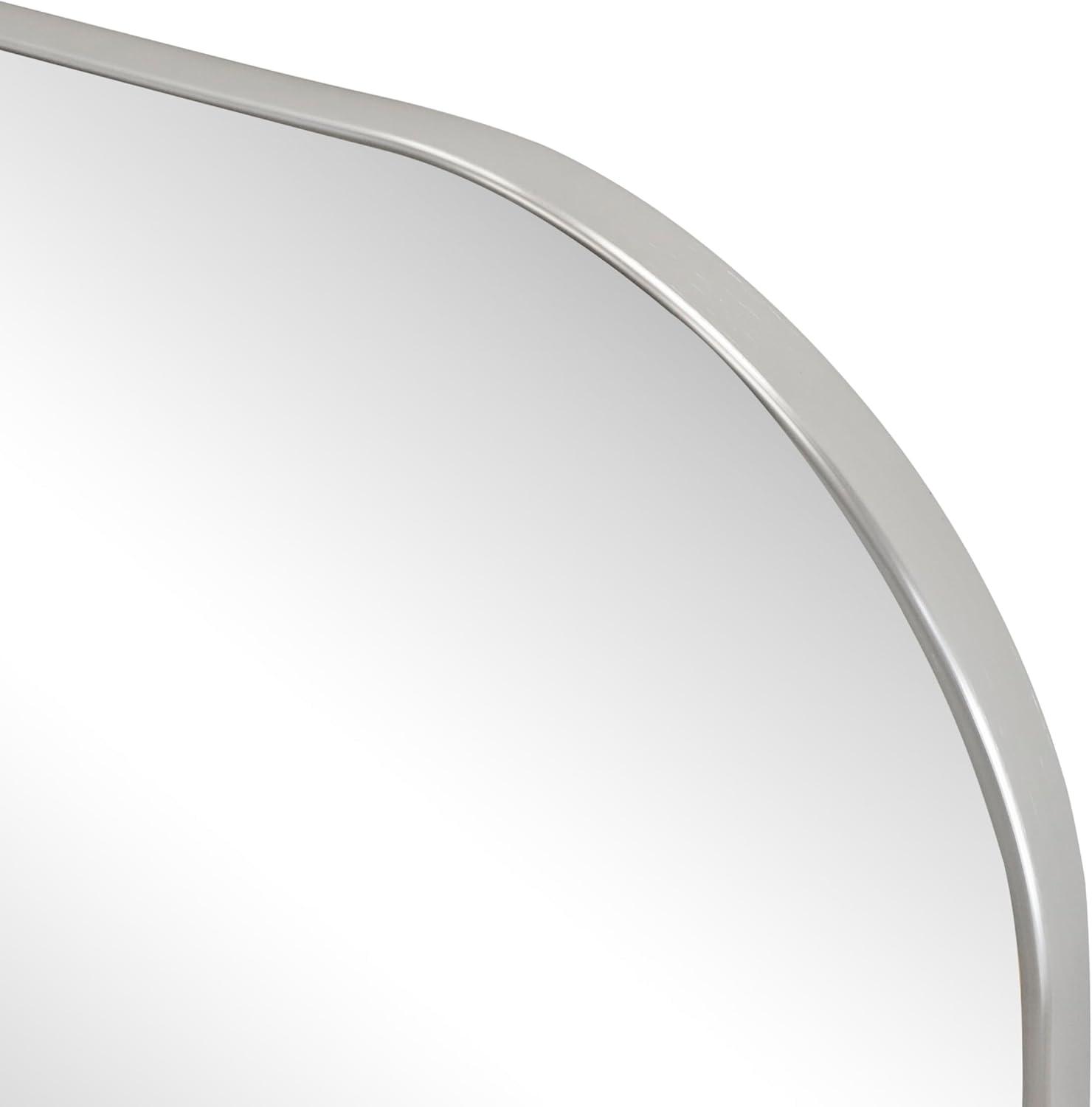 image:imageJONATHAN Y Aveline 38 in W x 32 in H Large Top Arched Rectangular Metal Framed Wall Mounted Mirror Gold MIR210CNickel