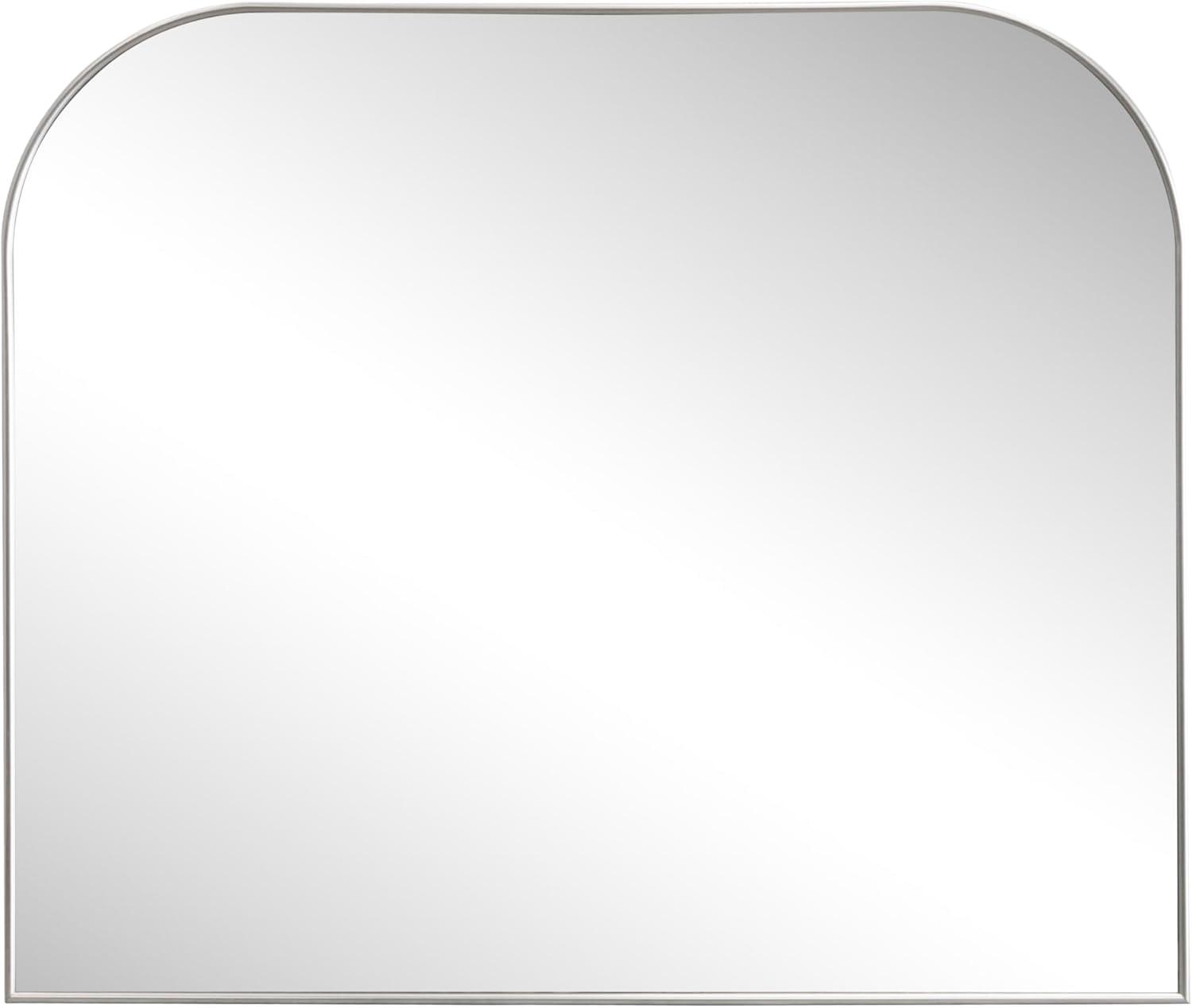 image:imageJONATHAN Y Aveline 38 in W x 32 in H Large Top Arched Rectangular Metal Framed Wall Mounted Mirror Gold MIR210CNickel