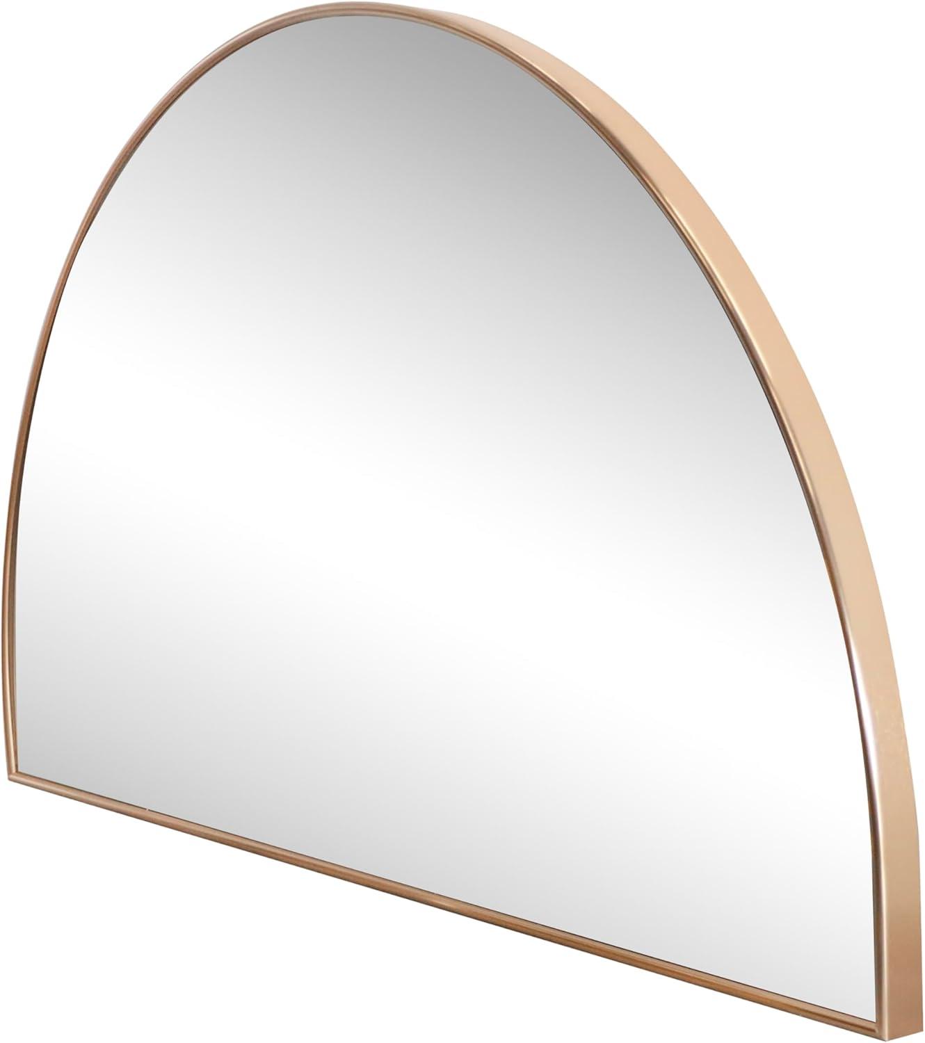 image:imageJONATHAN Y Solstice 42 in W x 23 in H Large Half Circle Metal Framed Wall Mounted Mirror Black MIR211AGold