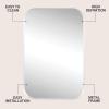 JONATHAN Y Aleria 24 in. W x 36 in. H Medium Rounded Rectangular Metal Framed Wall Mounted Mirror, Nickel (MIR217C)(Nickel)