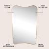 JONATHAN Y Alfie 24 in. W x 36 in. H Large Irregular Metal Framed Wall Mounted Mirror, Gold (MIR216A)