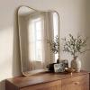 JONATHAN Y Alfie 24 in. W x 36 in. H Large Irregular Metal Framed Wall Mounted Mirror, Gold (MIR216A)