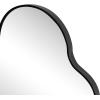 JONATHAN Y Alora 24 in. W x 36 in. H Medium Top Arch Metal Framed Wall Mounted Mirror, Nickel (MIR214C)(Black)