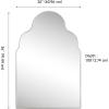 JONATHAN Y Alora 24 in. W x 36 in. H Medium Top Arch Metal Framed Wall Mounted Mirror, Nickel (MIR214C)(Nickel)