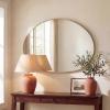 JONATHAN Y Aurelia 24 in. W x 36 in. H Medium Irregular Oval Metal Framed Wall Mounted Mirror, Gold (MIR213A)(Gold)