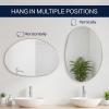 JONATHAN Y Aurelia 24 in. W x 36 in. H Medium Irregular Oval Metal Framed Wall Mounted Mirror, Gold (MIR213A)(Gold)