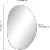 JONATHAN Y Aurelia 24 in. W x 36 in. H Medium Irregular Oval Metal Framed Wall Mounted Mirror, Gold (MIR213A)(Nickel)