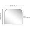 JONATHAN Y Aveline 38 in. W x 32 in. H Large Top Arched Rectangular Metal Framed Wall Mounted Mirror, Gold (MIR210C)(Black)