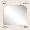 JONATHAN Y Aveline 38 in. W x 32 in. H Large Top Arched Rectangular Metal Framed Wall Mounted Mirror, Gold (MIR210C)(Gold)