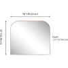 JONATHAN Y Aveline 38 in. W x 32 in. H Large Top Arched Rectangular Metal Framed Wall Mounted Mirror, Gold (MIR210C)(Gold)