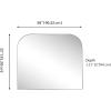 JONATHAN Y Aveline 38 in. W x 32 in. H Large Top Arched Rectangular Metal Framed Wall Mounted Mirror, Gold (MIR210C)(Nickel)