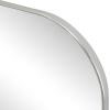 JONATHAN Y Aveline 38 in. W x 32 in. H Large Top Arched Rectangular Metal Framed Wall Mounted Mirror, Gold (MIR210C)(Nickel)
