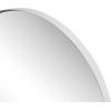 JONATHAN Y Elodie 28 in. W x 40 in. H Large Arched Metal Framed Wall Mounted Mirror, Nickel (MIR209B)