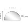 JONATHAN Y Solstice 42 in. W x 23 in. H Large Half Circle Metal Framed Wall Mounted Mirror, Black (MIR211A)(Black)