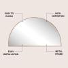 JONATHAN Y Solstice 42 in. W x 23 in. H Large Half Circle Metal Framed Wall Mounted Mirror, Black (MIR211A)(Gold)