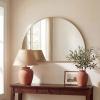 JONATHAN Y Solstice 42 in. W x 23 in. H Large Half Circle Metal Framed Wall Mounted Mirror, Black (MIR211A)(Gold)
