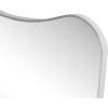 JONATHAN Y Alfie 24 in. W x 36 in. H Large Irregular Metal Framed Wall Mounted Mirror, Nickel (MIR216C)
