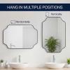 JONATHAN Y Alora 24 in. W x 36 in. H Medium Scalloped Rectangular Metal Framed Wall Mounted Mirror, Black (MIR215B)(Black)