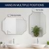 JONATHAN Y Alora 24 in. W x 36 in. H Medium Scalloped Rectangular Metal Framed Wall Mounted Mirror, Black (MIR215B)(Gold)