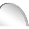 JONATHAN Y Elodie 26 in. W x 38 in. H Medium Arched Metal Framed Wall Mounted Mirror, Nickel (MIR208B)
