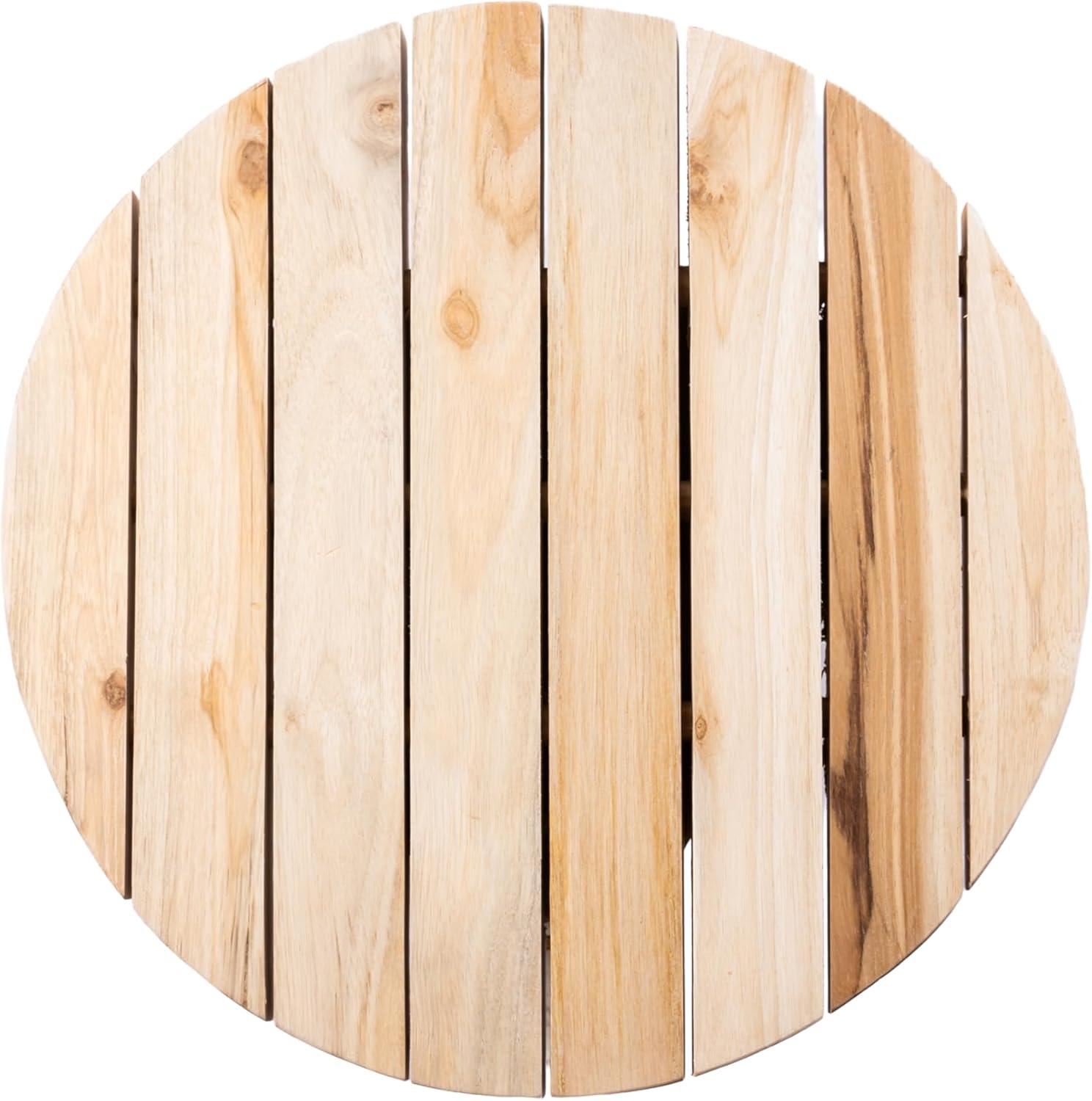 image:imageJONATHAN Y Modern Minimalist Handcrafted Teak Wood Small Stool 138 TriStand Accent Table Natural Bleach Finish for Living Room Bedroom Bathroom Entryway STL3008ANatural