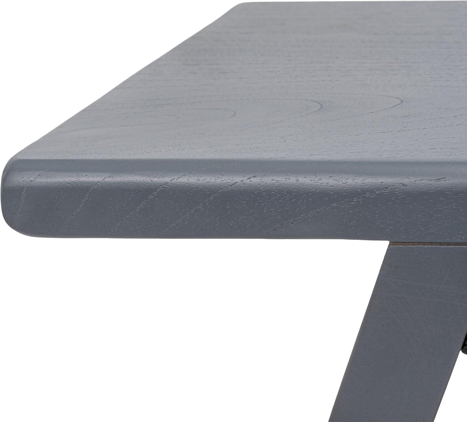 image:imageJONATHAN Y Dark Gray Mindi Wood Small Stool 1575 Rustic Farmhouse Handcrafted Accent Stool with AFrame Legs Wooden Footrest for Living Room Bedroom Entryway STL3002BDark Gray