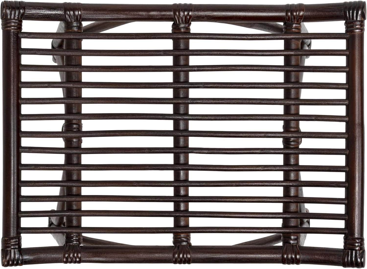 image:imageJONATHAN Y Gabriel 177 Modern Bohemian Handcrafted Rattan Stool Arch Seat Small Accent Footstool Natural Woven Design for Living Room Bedroom Vanity Entryway STL3005ADark Brown