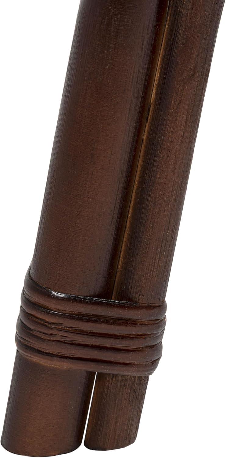 image:imageJONATHAN Y Gabriel 177 Modern Bohemian Handcrafted Rattan Stool Arch Seat Small Accent Footstool Natural Woven Design for Living Room Bedroom Vanity Entryway STL3005ADark Brown