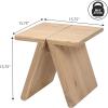 JONATHAN Y Dark Gray Mindi Wood Small Stool, 15.75″ Rustic Farmhouse Handcrafted Accent Stool with A-Frame Legs, Wooden Footrest for Living Room, Bedroom, Entryway (STL3002B)(Natural)