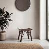JONATHAN Y Gabriel 17.7″ Modern Bohemian Handcrafted Rattan Stool, Arch Seat Small Accent Footstool, Natural Woven Design for Living Room, Bedroom, Vanity, Entryway (STL3005A)(Dark Brown)