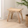 JONATHAN Y Gabriel 17.7″ Modern Bohemian Handcrafted Rattan Stool, Arch Seat Small Accent Footstool, Natural Woven Design for Living Room, Bedroom, Vanity, Entryway (STL3005A)(Natural)