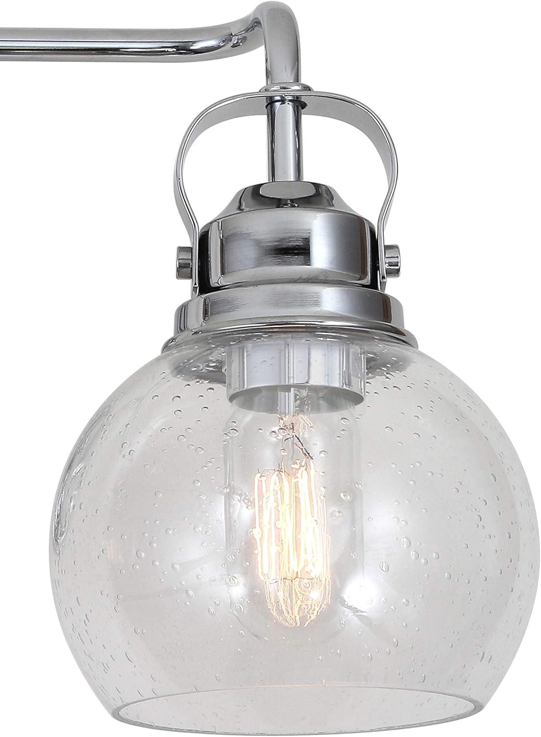 image:imageJONATHAN Y 24 Brass GoldOil Rubbed Bronze Shirley 3Light Bathroom Vanity Light Metal Wall Sconce Clear Seeded Glass Shade Modern Transitional Farmhouse Fixture LED Bulbs Included JYL7405BChromeClear