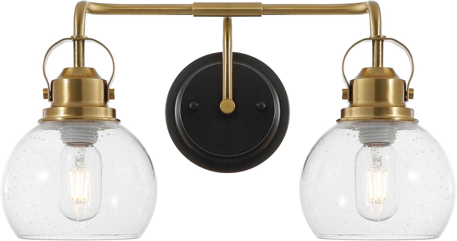 image:imageJONATHAN Y 24 Brass GoldOil Rubbed Bronze Shirley 3Light Bathroom Vanity Light Metal Wall Sconce Clear Seeded Glass Shade Modern Transitional Farmhouse Fixture LED Bulbs Included JYL7405BBrass GoldOil Rubbed Bronze